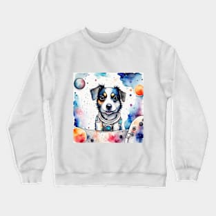 Dog astronaut dog in space,space dog gift ideas Crewneck Sweatshirt